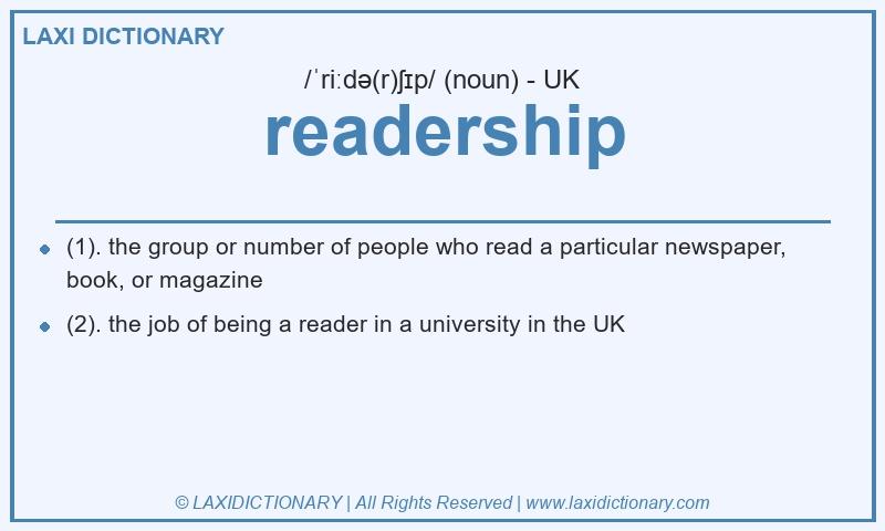 Definition readership in British English
