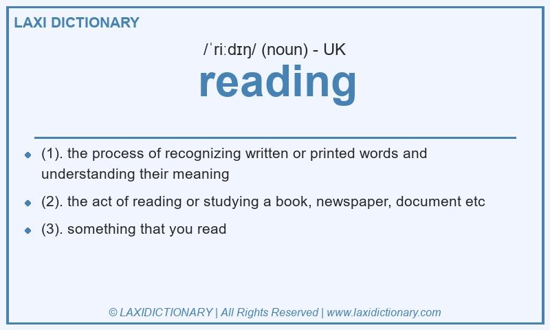 Definition reading in British English