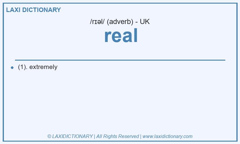 Definition real in British English