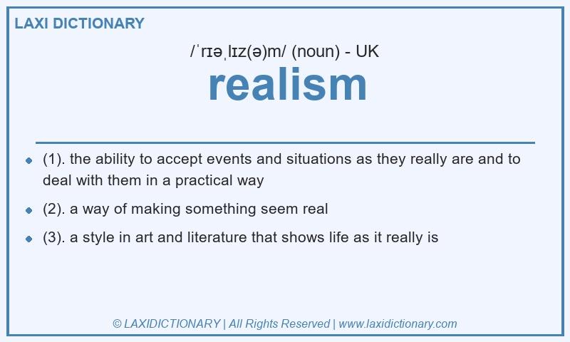 Definition realism in British English