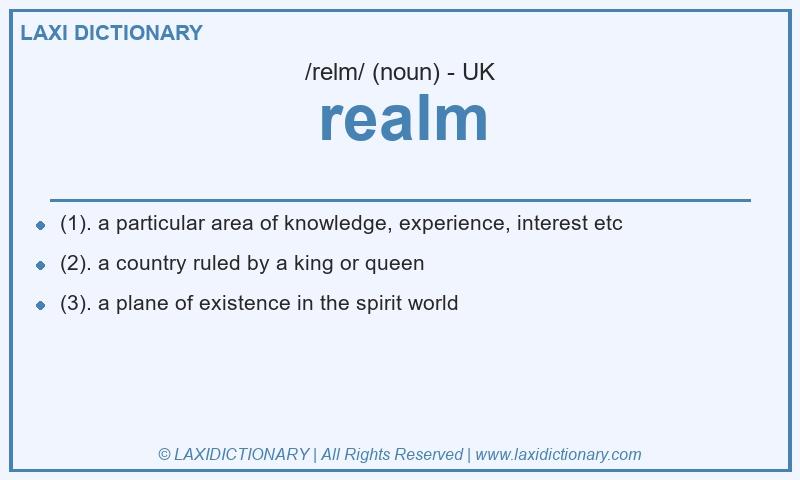 Definition realm in British English