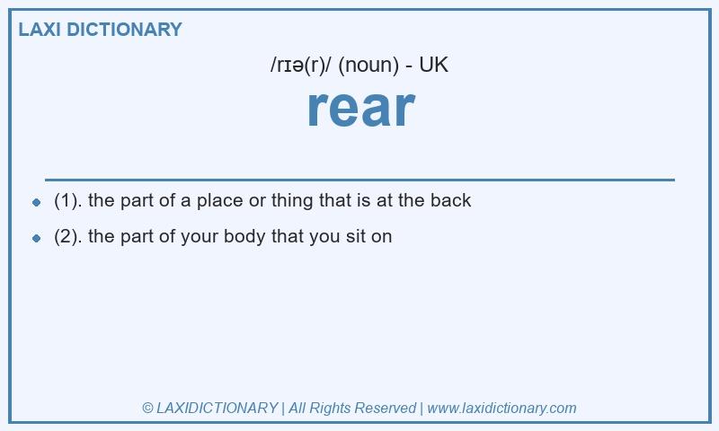 Definition rear in British English