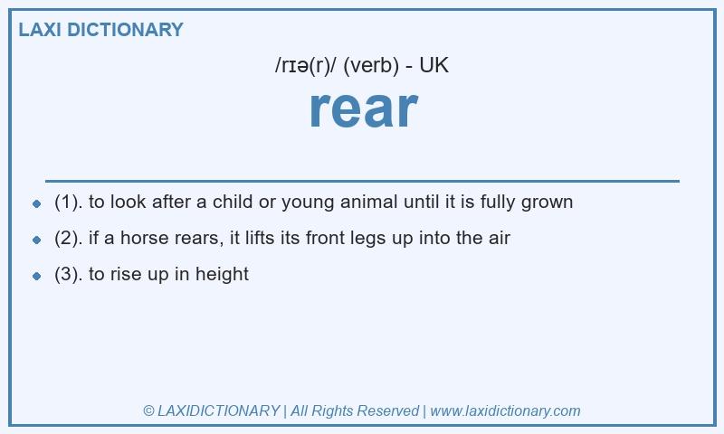 Definition rear in British English