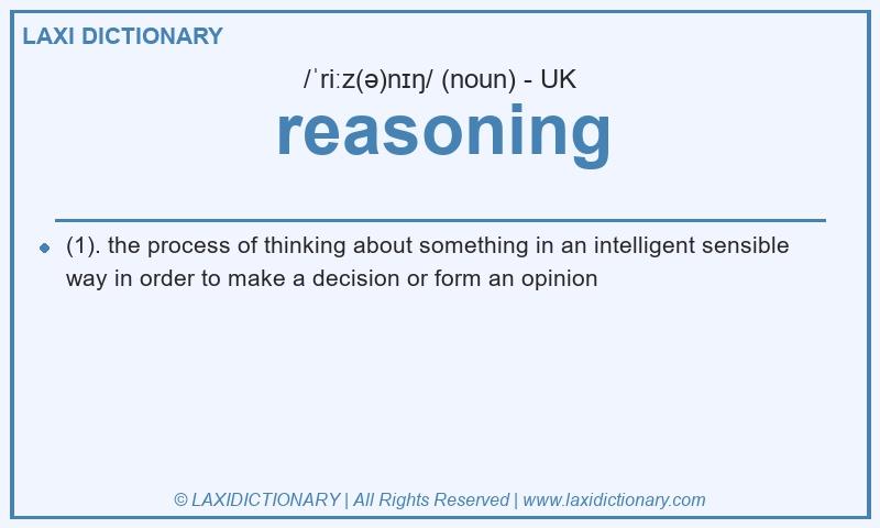 Definition reasoning in British English
