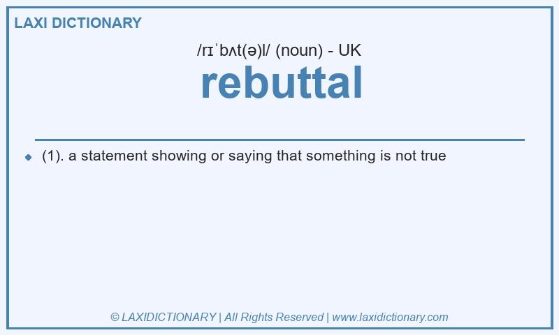 Definition rebuttal in British English