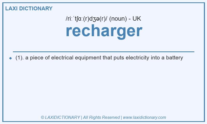 Definition recharger in British English