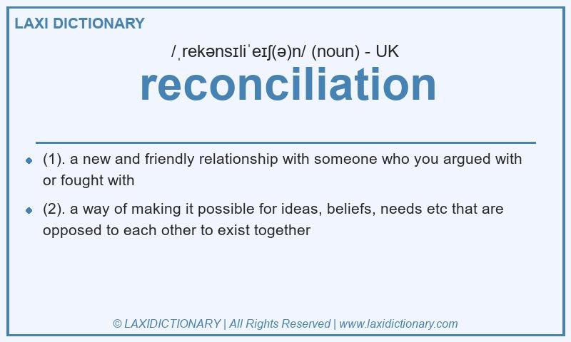 Definition reconciliation in British English