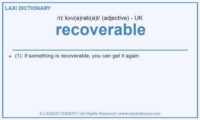 Definition recoverable in British English