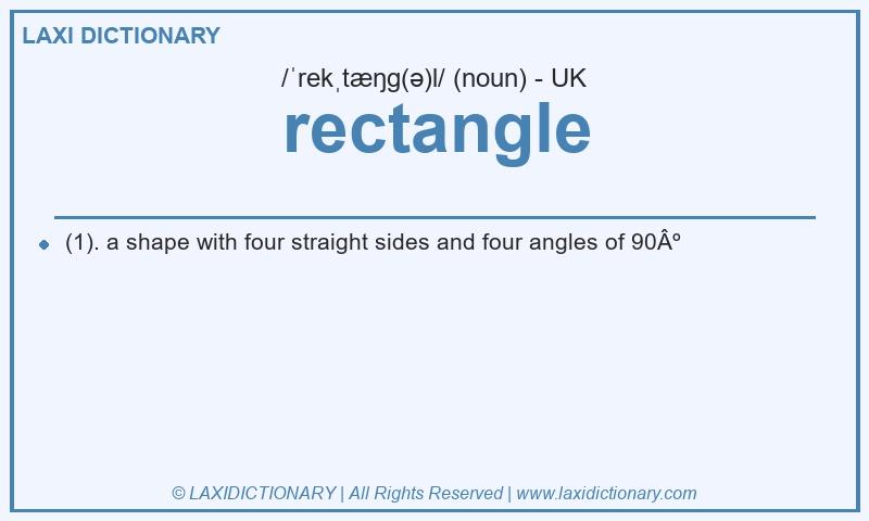 Definition rectangle in British English