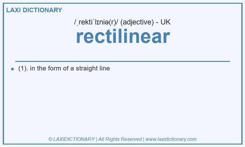 Definition rectilinear in British English