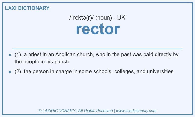 Definition rector in British English
