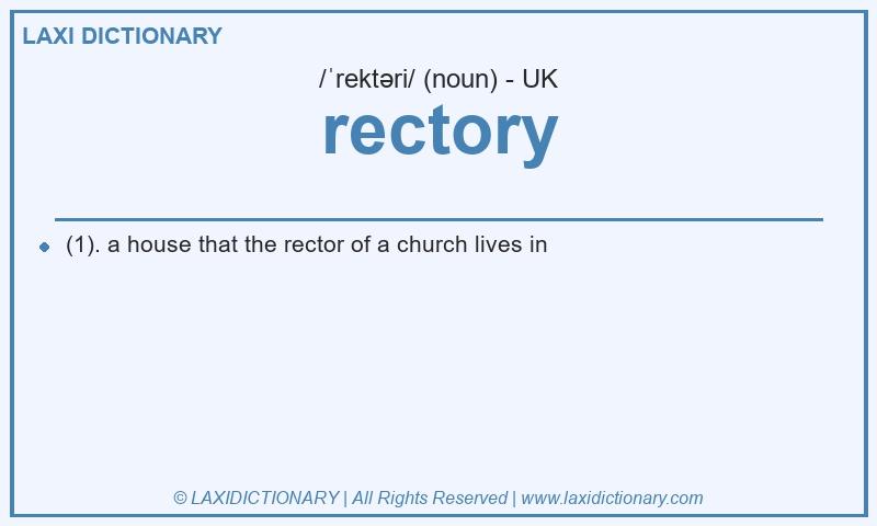 Definition rectory in British English