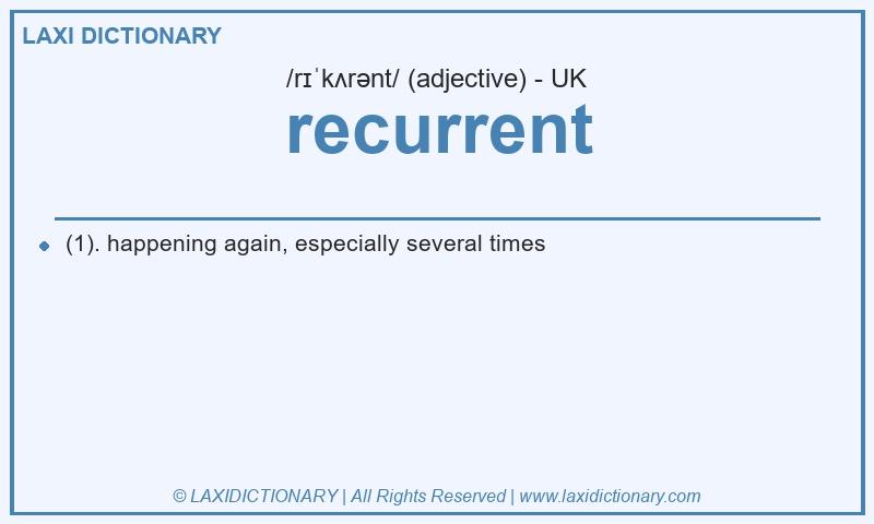 Definition recurrent in British English