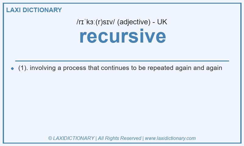 Definition recursive in British English