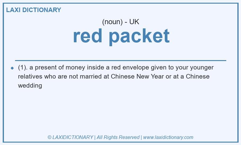 Definition red packet in British English