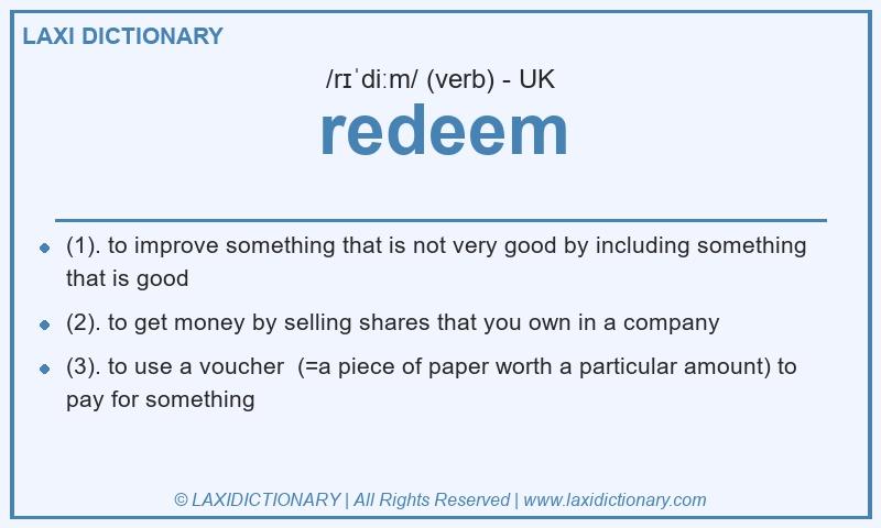 Definition redeem in British English