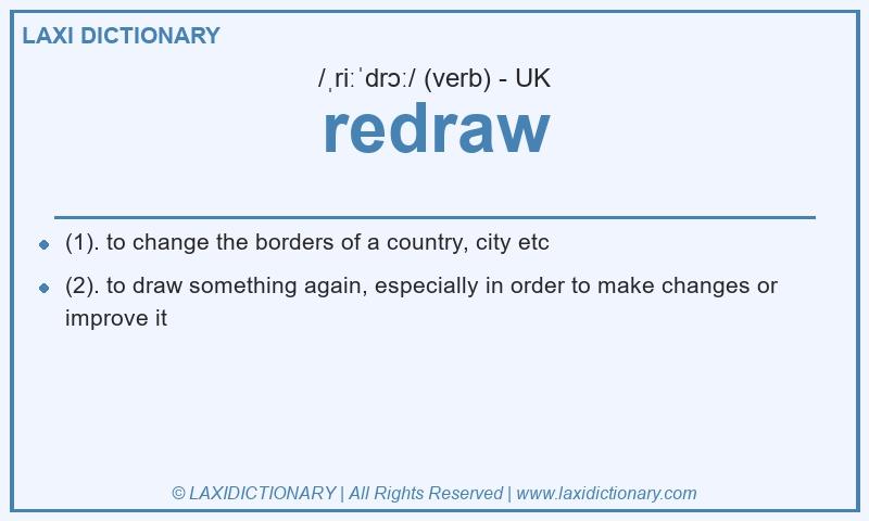 Definition redraw in British English