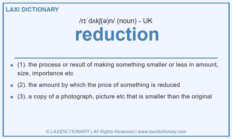Definition reduction in British English