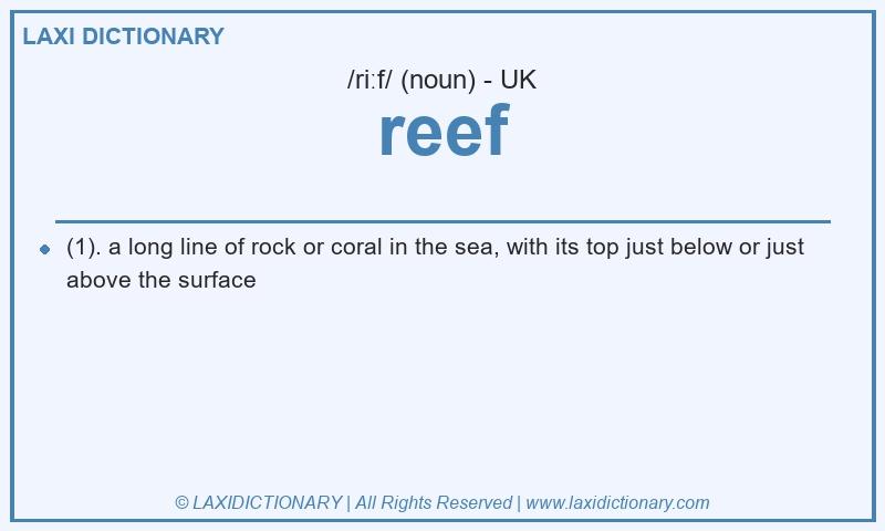 Definition reef in British English