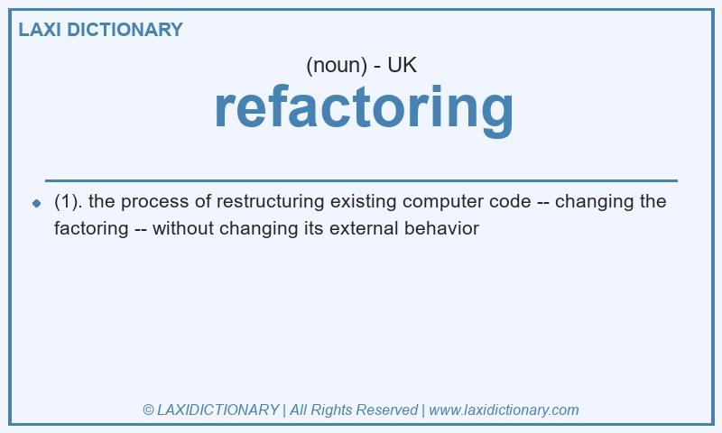 Definition refactoring in British English