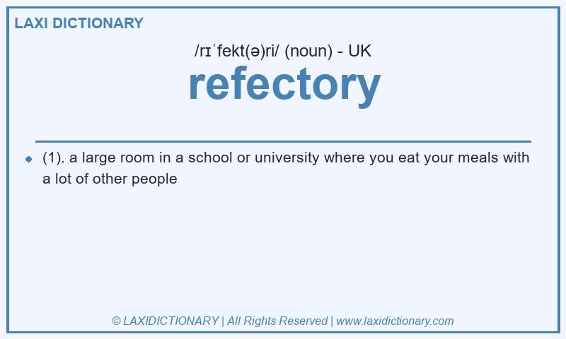 Definition refectory in British English