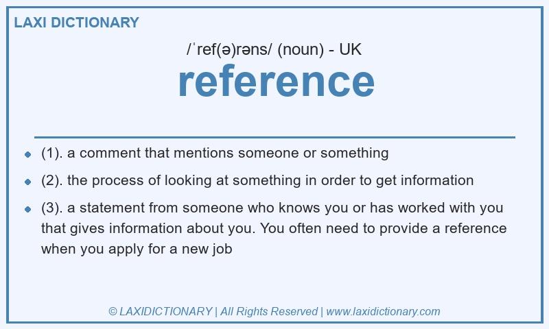 Definition reference in British English