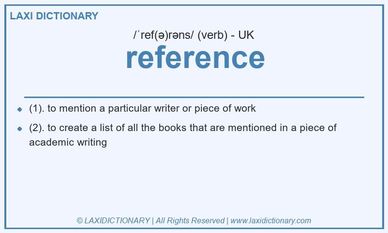 Definition reference in British English