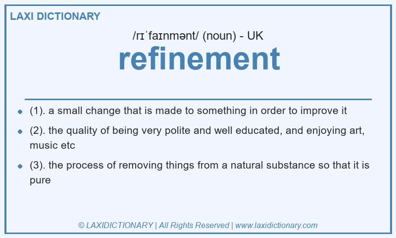 Definition refinement in British English