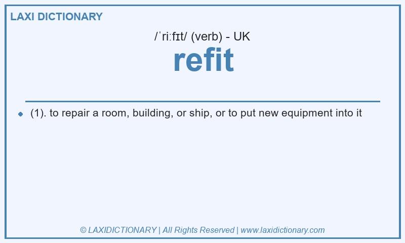 Definition refit in British English