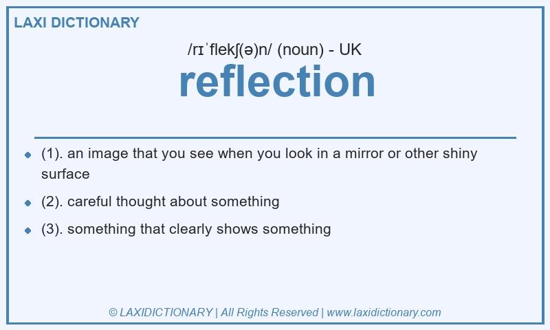 Definition reflection in British English
