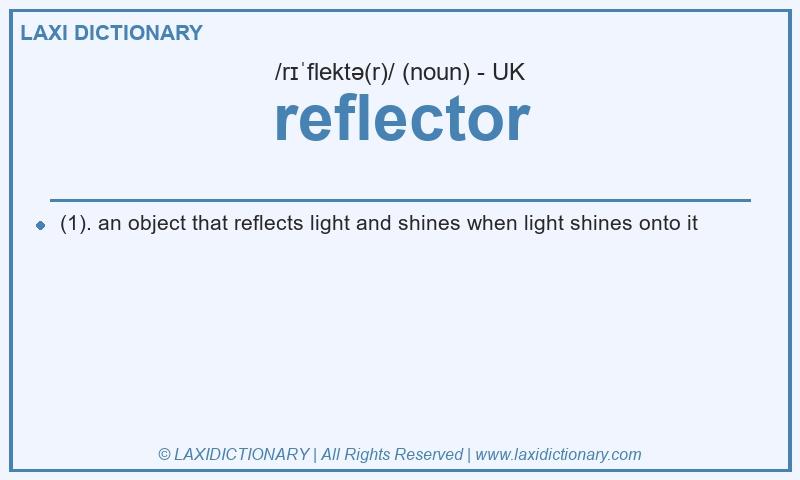 Definition reflector in British English