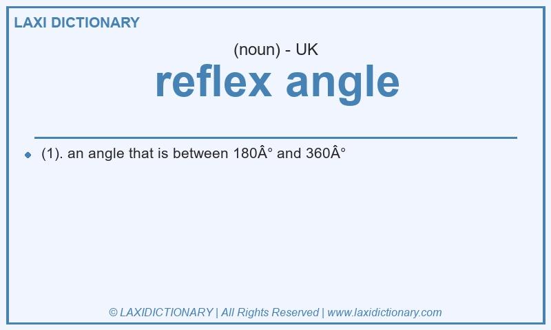 Definition reflex angle in British English