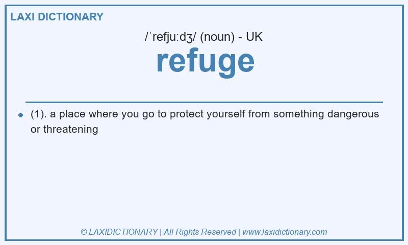 Definition refuge in British English