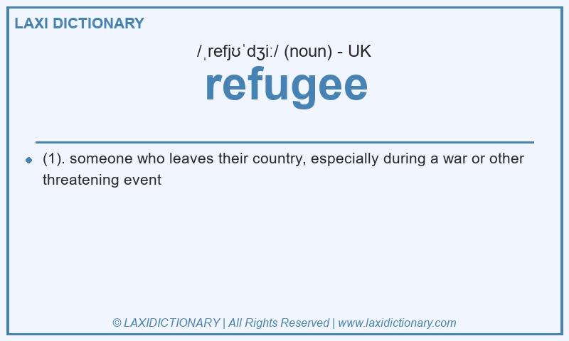 Definition refugee in British English