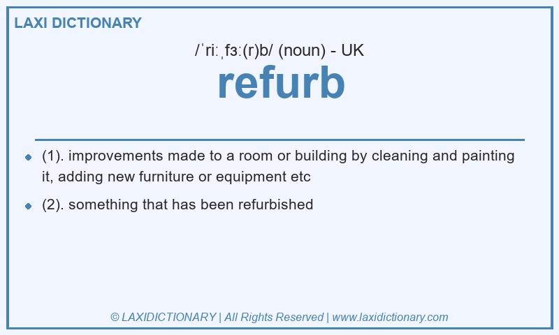 Definition refurb in British English
