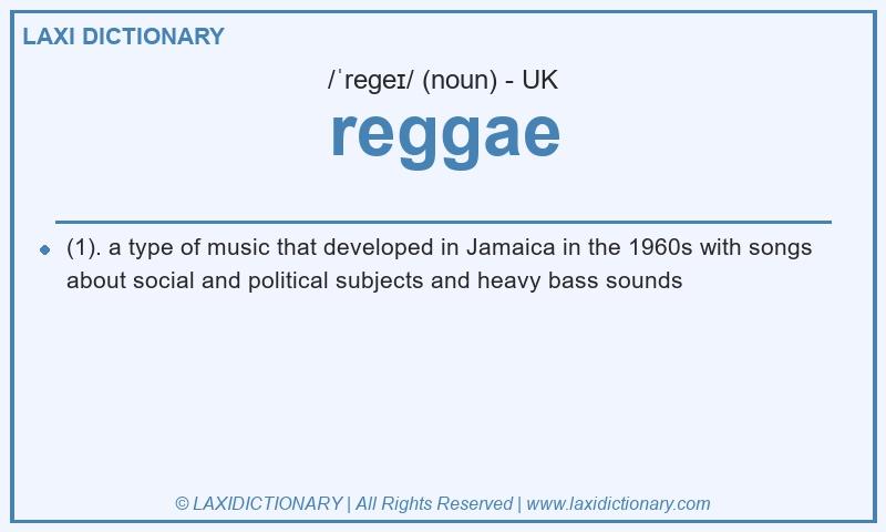 Definition reggae in British English