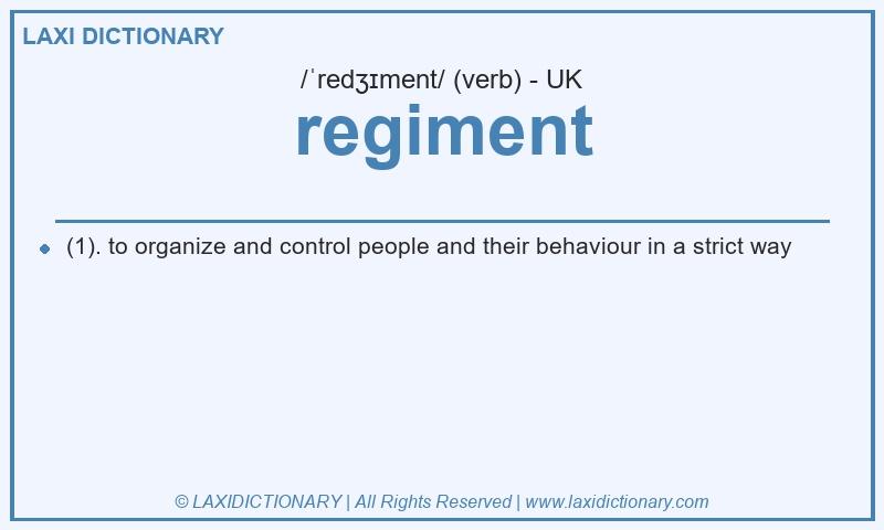 Definition regiment in British English
