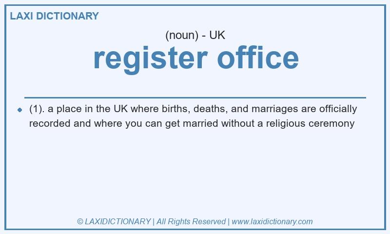 Definition register office in British English