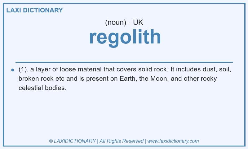 Definition regolith in British English