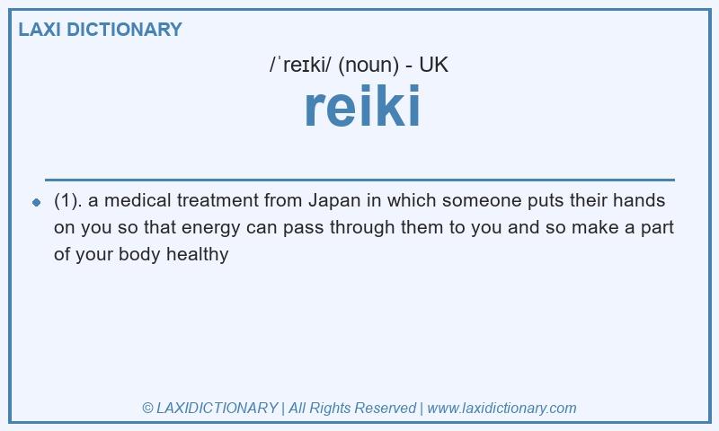 Definition reiki in British English