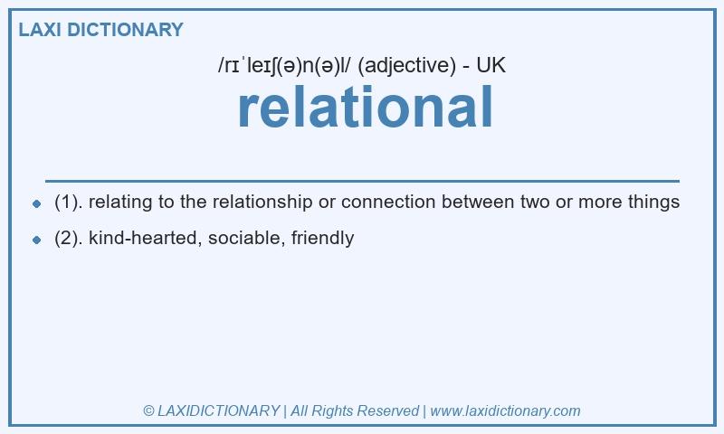 Definition relational in British English