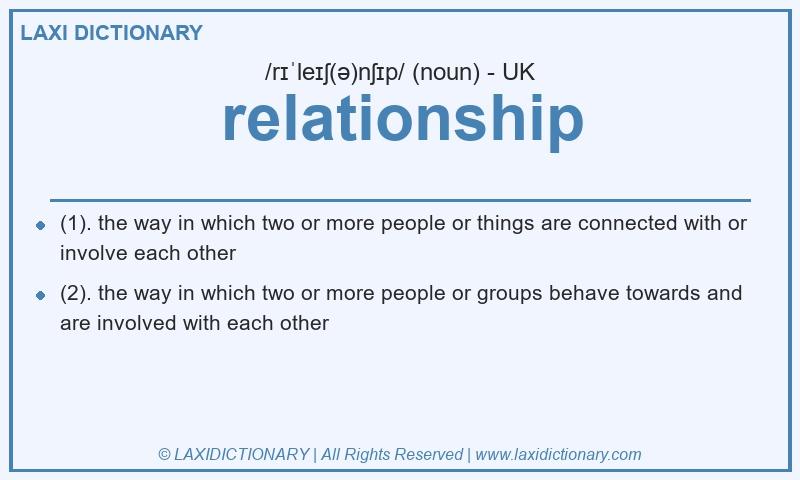 Definition relationship in British English