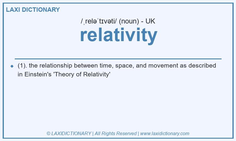 Definition relativity in British English