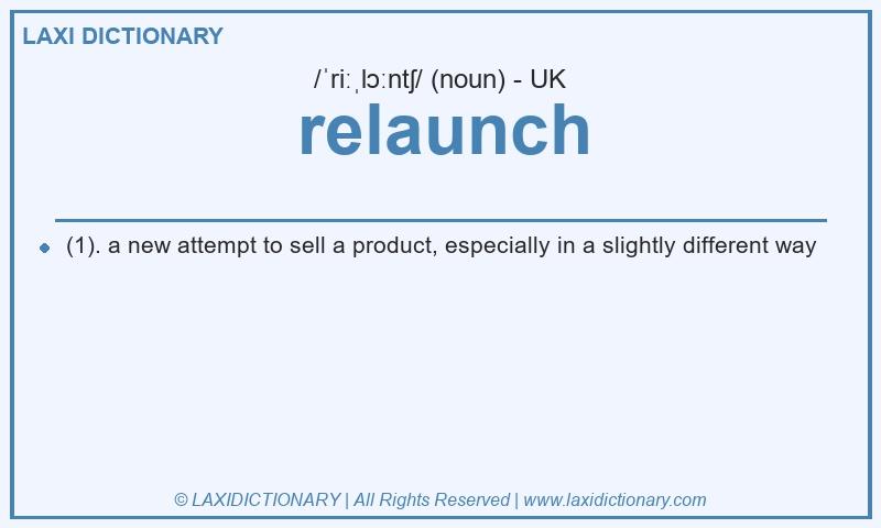 Definition relaunch in British English