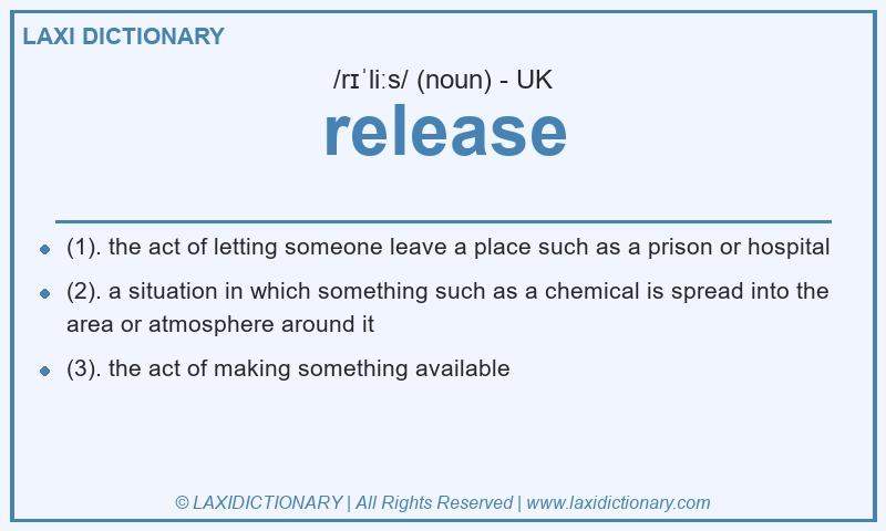 Definition release in British English