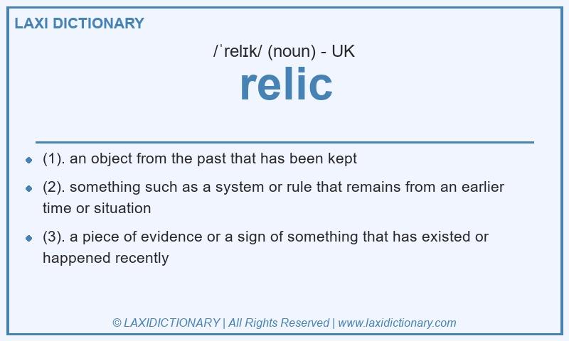 Definition relic in British English