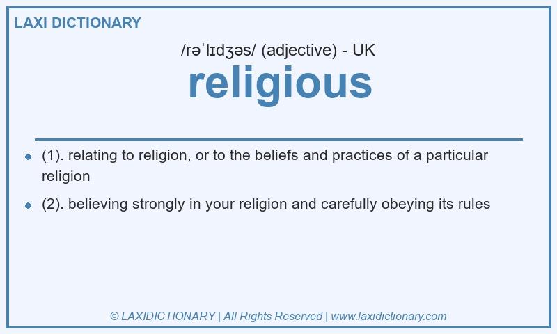 Definition religious in British English