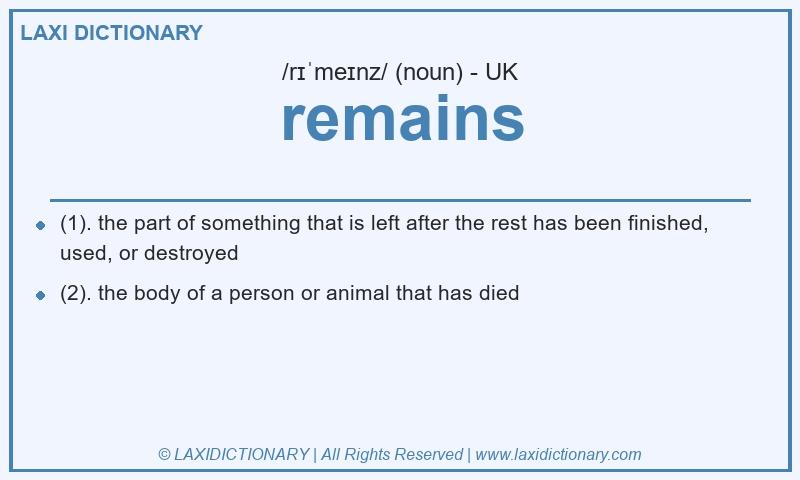 Definition remains in British English