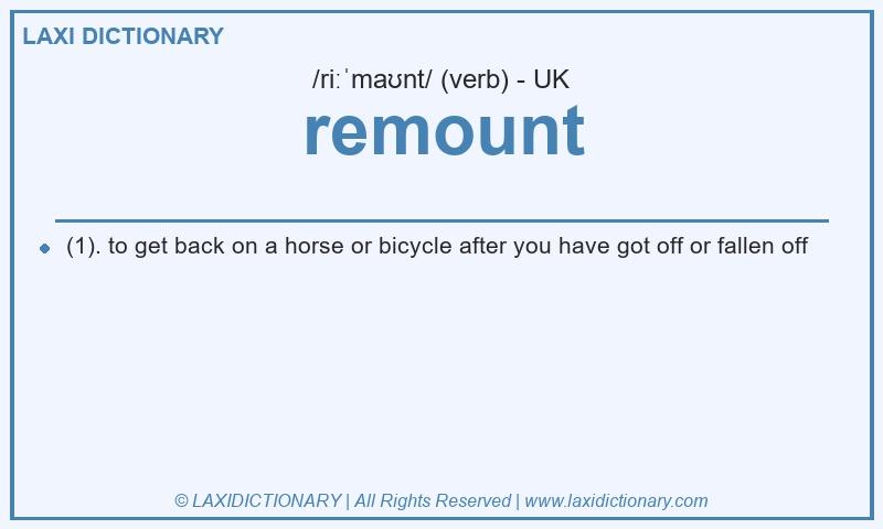 Definition remount in British English
