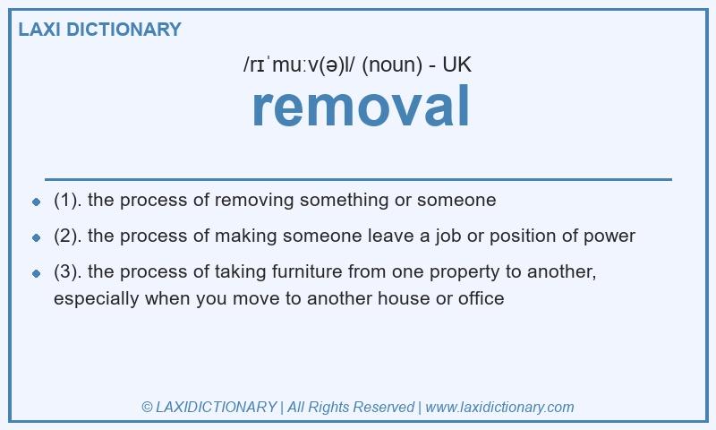 Definition removal in British English